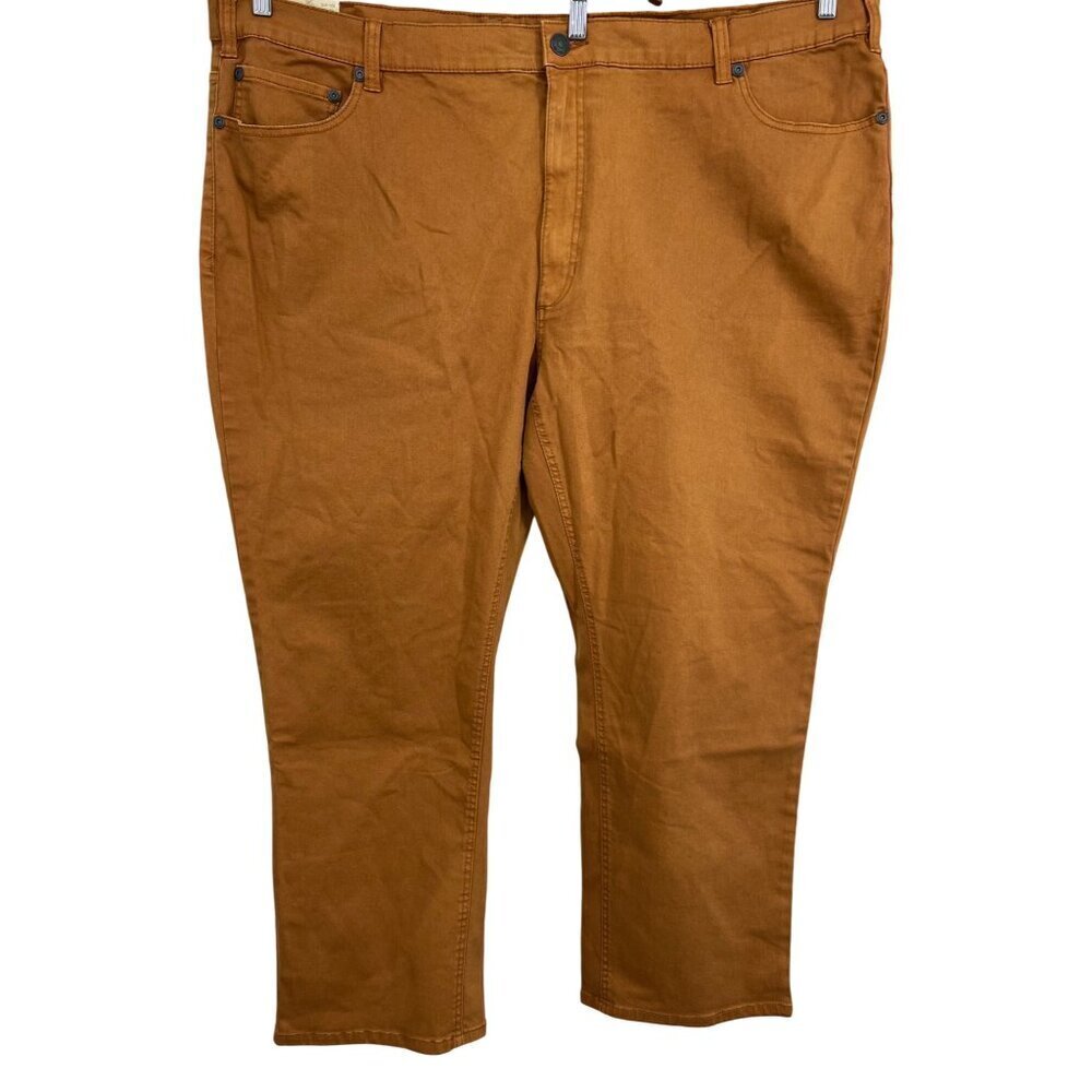 Tru Nation Mens Athletic Fit Stretch Jean Pants 52 x 30 Brown Denim 5-Pocket New